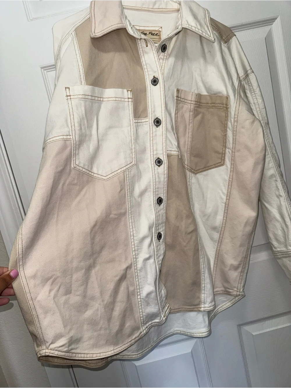 NWT We The Free Ivory Mountain Roads Shirt Size X-Small - Picture 11 of 16